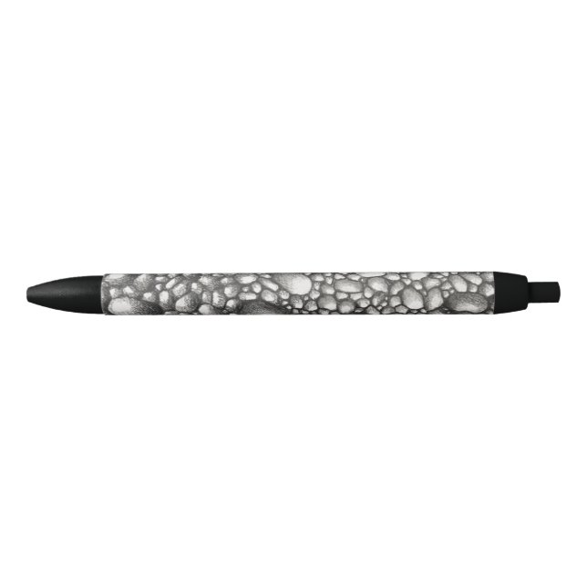 Stones Rocks Pebbles Pencil Drawing  Black Ink Pen (Front)