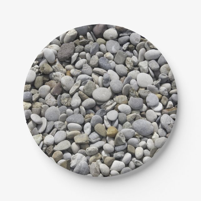 Stones, Rocks Texture Paper Plate (Front)