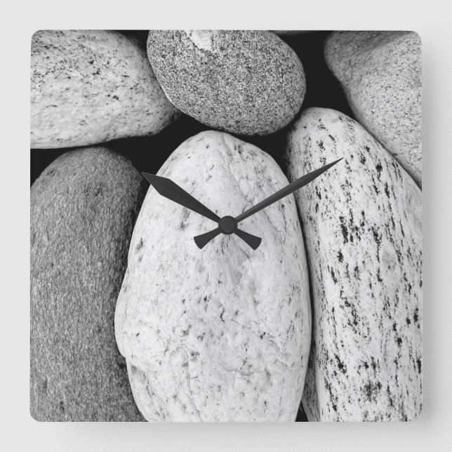 Stones Square Wall Clock (Front)