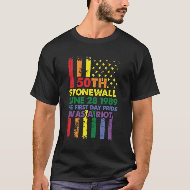 Stonewall Riots 50th LBGTQ Gay Pride T Shirts Amer (Front)