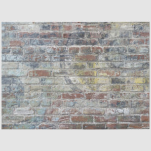 Stonewashed Brick Wall Background 20x30 Decoupage Tissue Paper