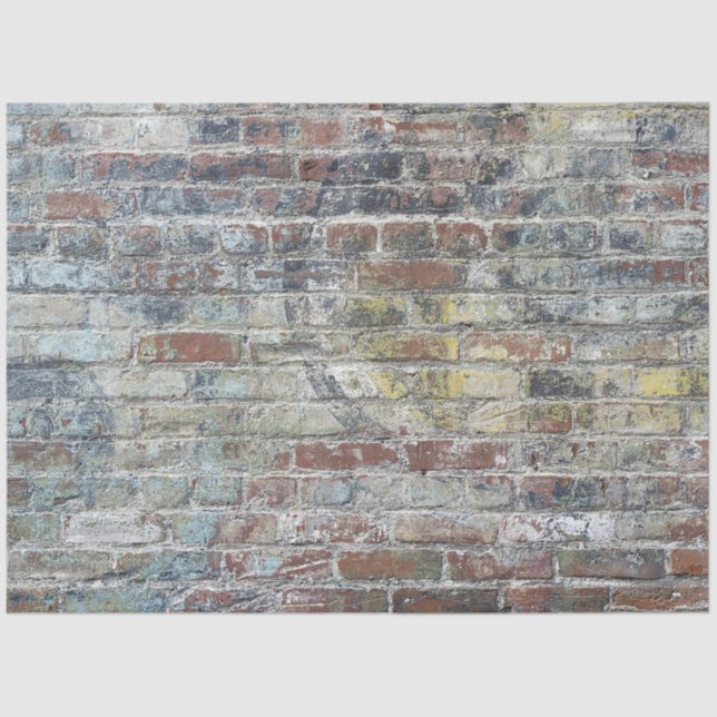 Stonewashed Brick Wall Background 20x30 Decoupage Tissue Paper (Front)