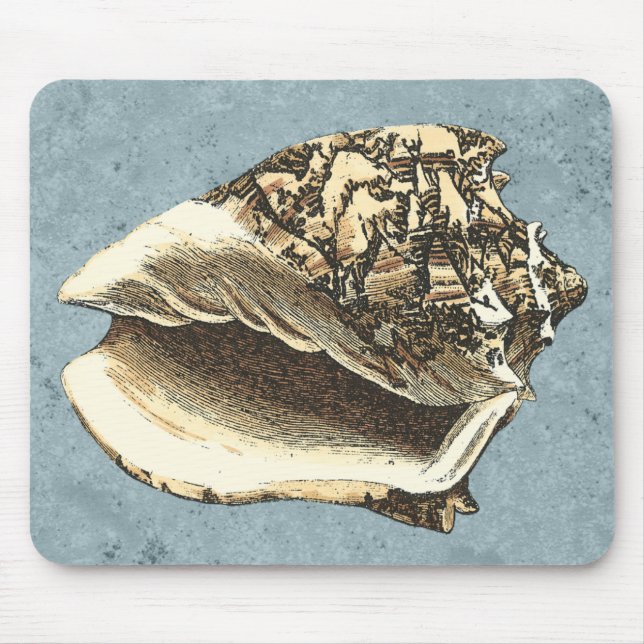 Stonewashed Conch Shell Mouse Pad (Front)