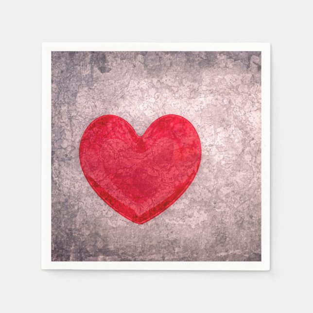 Stonewashed Heart Napkin (Front)