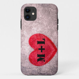 Stonewashed Heart - Personalise Monogram Case-Mate iPhone Case