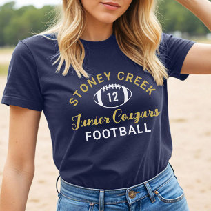 Stoney Creek Junior Cougars Football Navy Tri-Blend Shirt