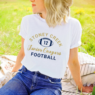Stoney Creek Junior Cougars Football White Tri-Blend Shirt