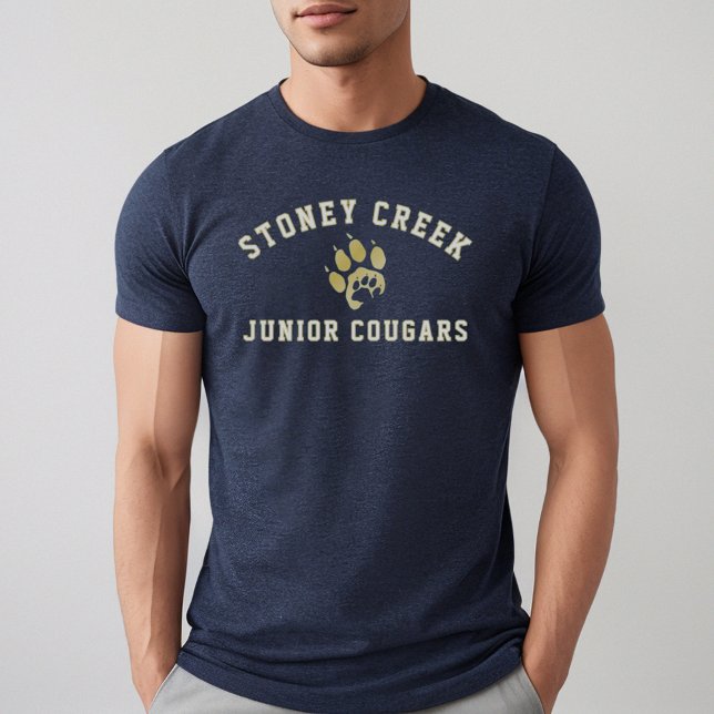 Stoney Creek Junior Cougars Navy Mens Tri-Blend Shirt (Creator Uploaded)