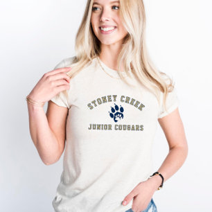 Stoney Creek Junior Cougars Paw Oatmeal Tri-Blend Shirt