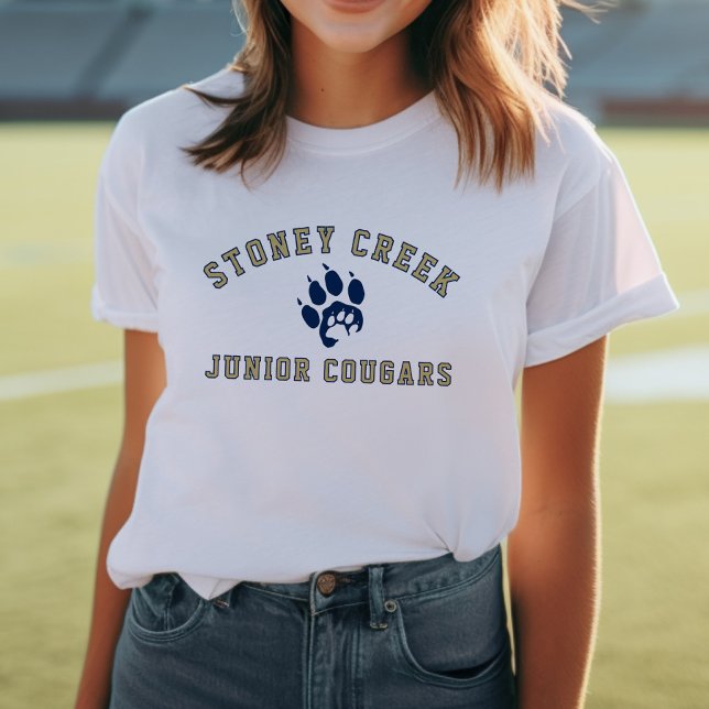 Stoney Creek Junior Cougars White Tri-Blend Shirt (Creator Uploaded)