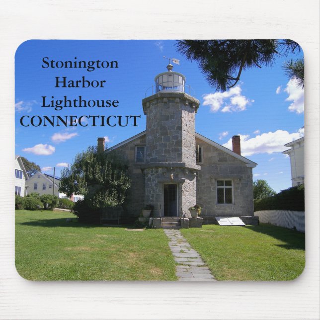 Stonington Harbour Lighthouse, Connecticut Mouse Pad (Front)