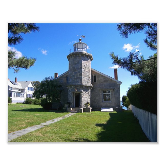 Stonington Harbour Lighthouse, Connecticut Photo Print (Front)