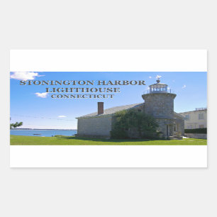 Stonington Harbour Lighthouse, Connecticut Rectangular Sticker