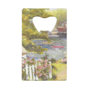 stonington harbour view credit card bottle opener