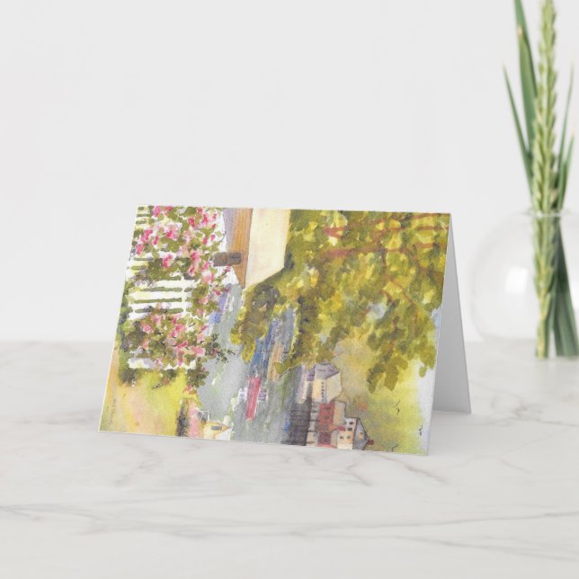 Stonington Maine Harbour View Folded Greeting Card (Front)