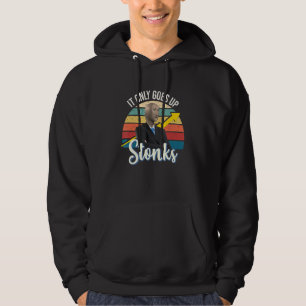 Stonks only go up dank meme man hoodie