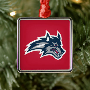 Stony Brook University   Seawolves Metal Tree Decoration