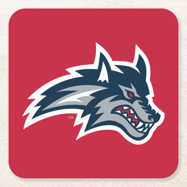 Stony Brook University | Seawolves Square Paper Coaster (Front)