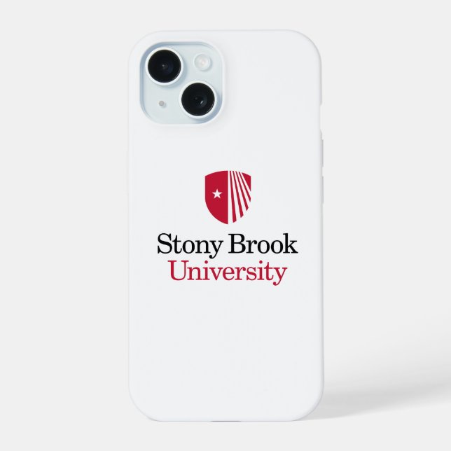 Stony Brook University | Wordmark iPhone 15 Case (Back)