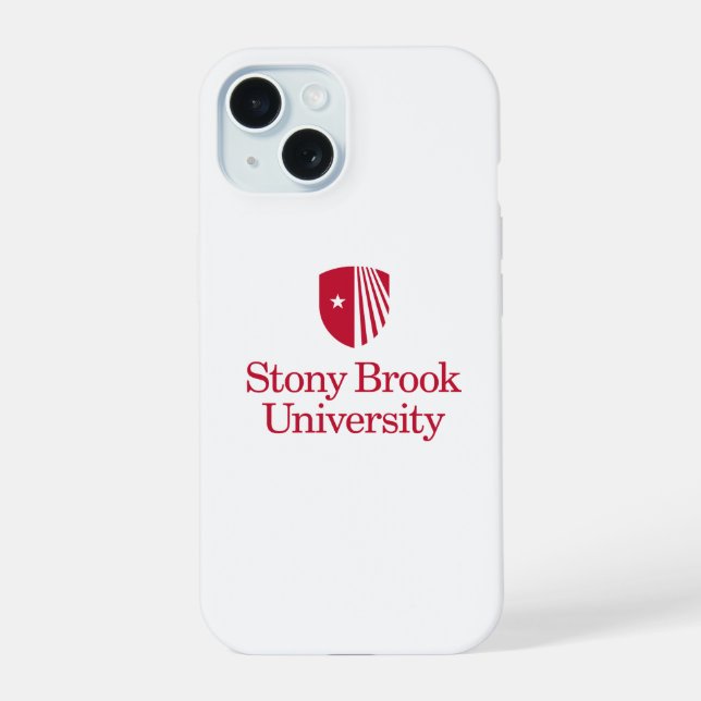 Stony Brook University | Wordmark iPhone 15 Case (Back)