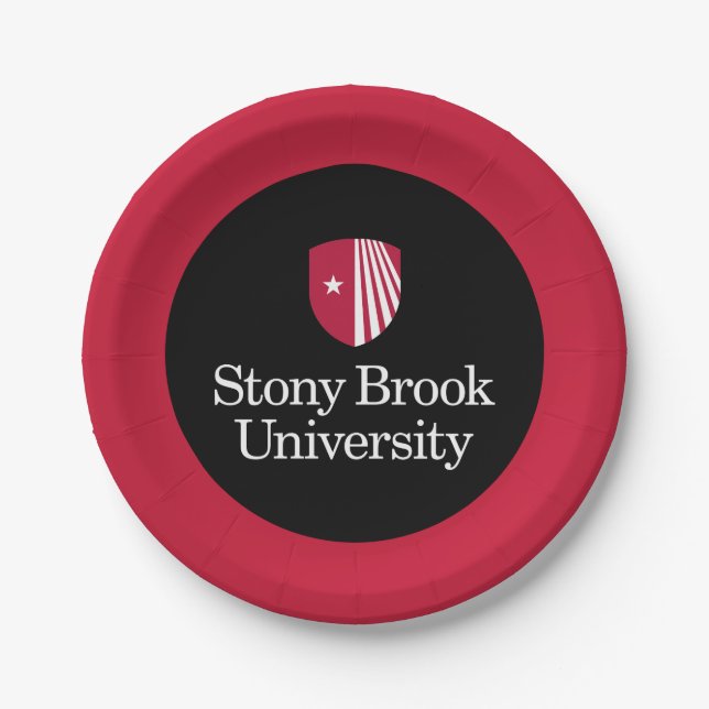 Stony Brook University | Wordmark Paper Plate (Front)