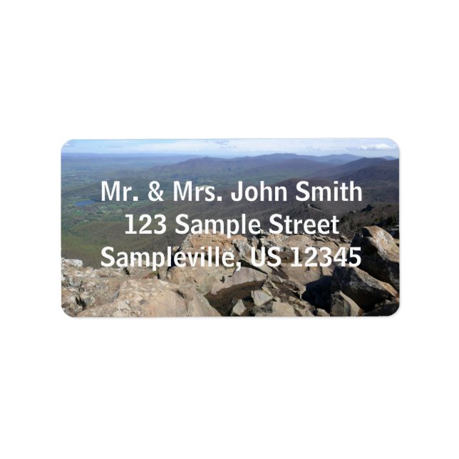 Stony Man Cliffs at Shenandoah National Park Label (Front)