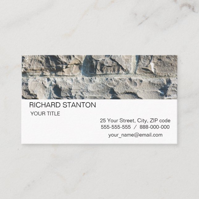 Stony pattern business card (Front)