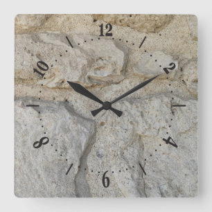 Stony pattern square wall clock