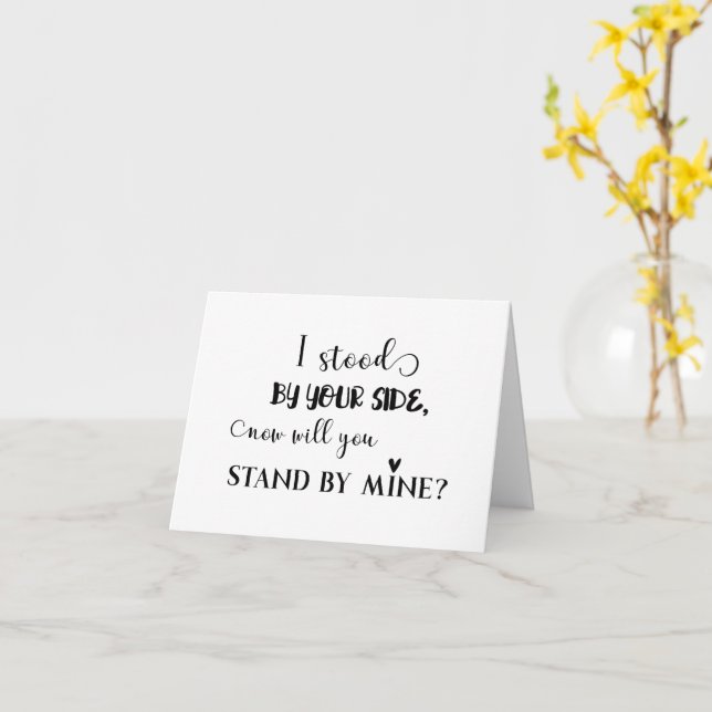 Stood by your side will you stand by folded card (Yellow Flower)