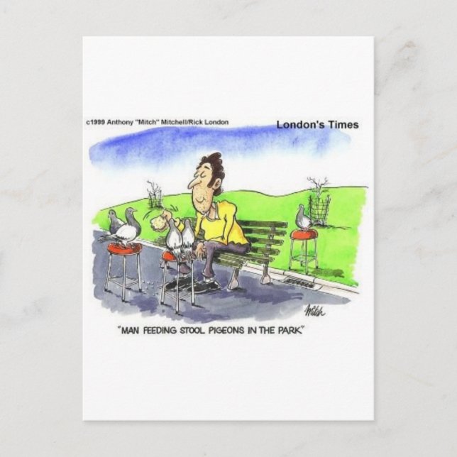 Stool Pigeons Funny Gifts Tees & Collectibles Postcard (Front)