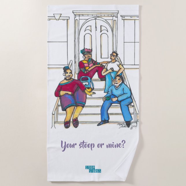 Stoop Stories Beach Towel (Front)