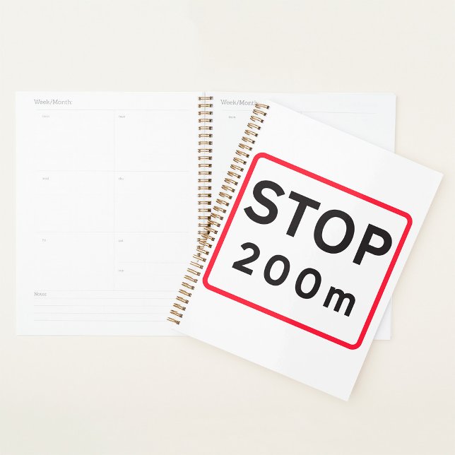 Stop 200m Road Sign Traffic Warning Safety  Planner (Creator Uploaded)