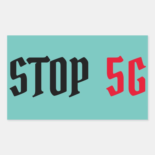 Stop 5G Rectangular Sticker (Front)