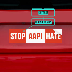 Stop AAPI Asian Hate Bumper Sticker