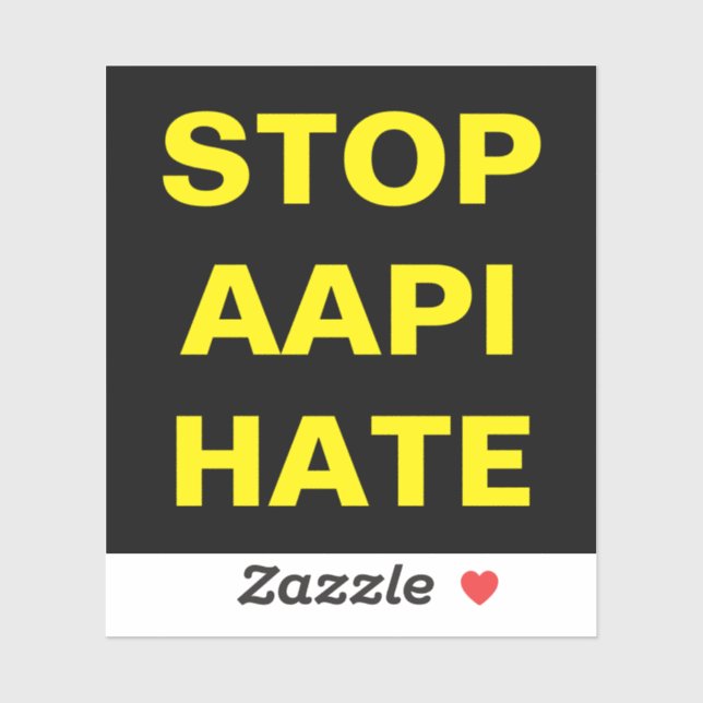Stop AAPI Hate black and yellow  (Sheet)