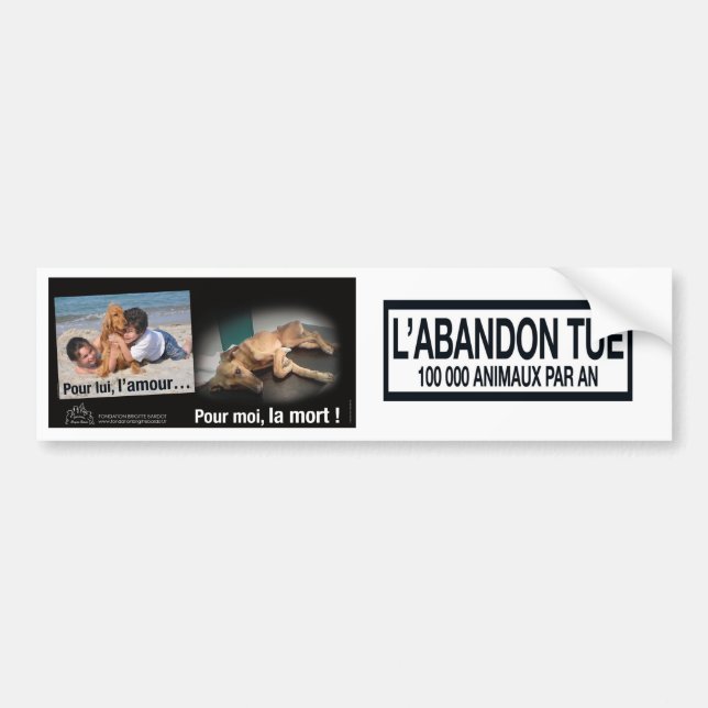 Stop abandonment bumper sticker (Front)