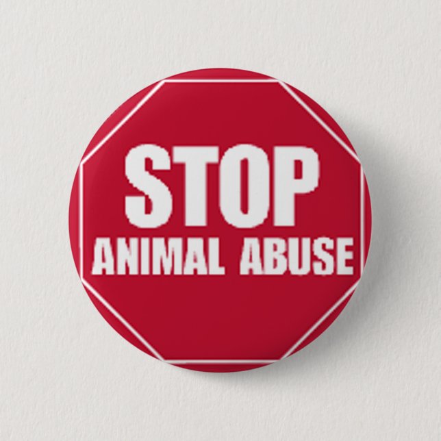 Stop Abuse 6 Cm Round Badge (Front)