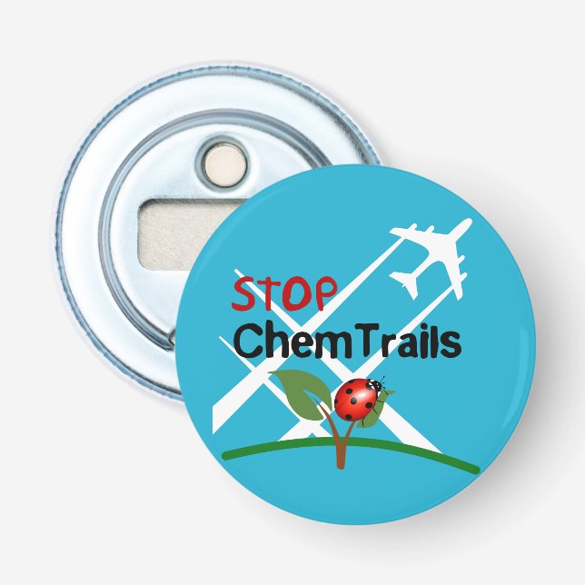 Stop Aerosol Spraying Lady Bug Leaf Bottle Opener (Front)