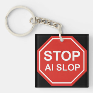 Stop AI Slop Key Ring