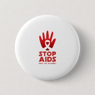 Stop Aids 6 Cm Round Badge
