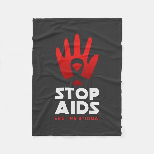 Stop Aids Fleece Blanket (Front)