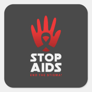 Stop Aids Square Sticker