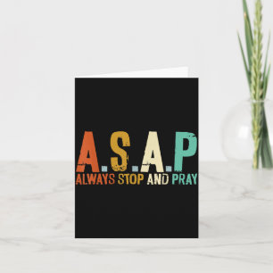 Stop And Pray Religious Pastor Christian Believer Card