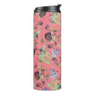 Stop and Smell the Strawberries Snail Pattern Th Thermal Tumbler