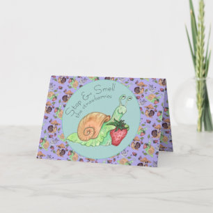 Stop and Smell the Strawberries Snail Self Care Card