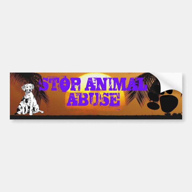 STOP ANIMAL ABUSE bumber sticker (Front)