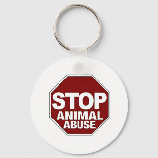 Stop Animal Abuse Key Ring