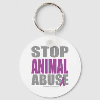 Stop Animal Abuse Key Ring