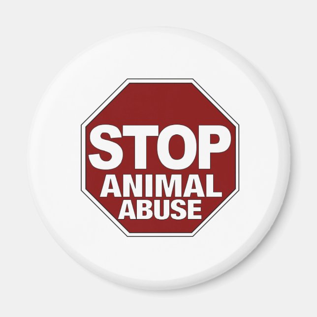 Stop Animal Abuse Magnet (Front)
