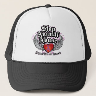 Stop Animal Abuse Wings Trucker Hat